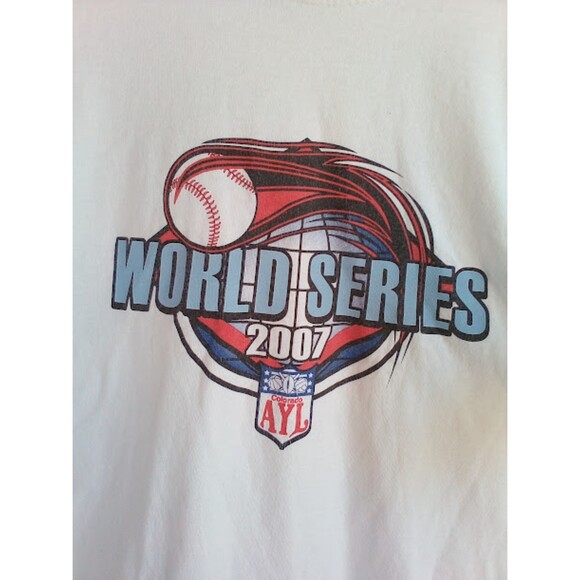 2007 World Series Colorado AYL T-Shirt Men's Large White 100% Pre-Shrunk Cotton - Picture 3 of 8